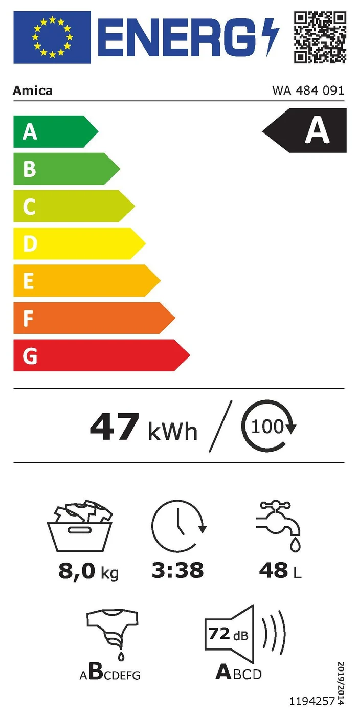 EU-Energielabel – Energieeffizienzklasse A