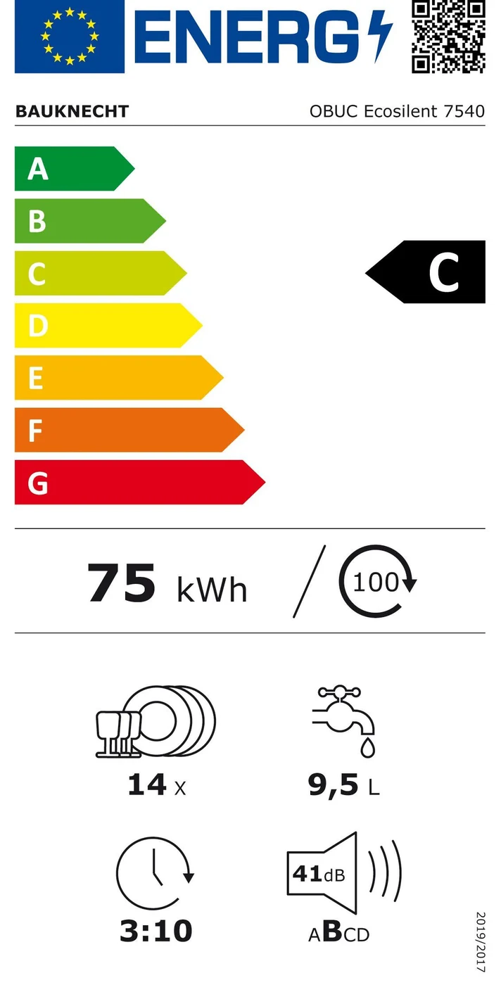 EU-Energielabel – Energieeffizienzklasse C