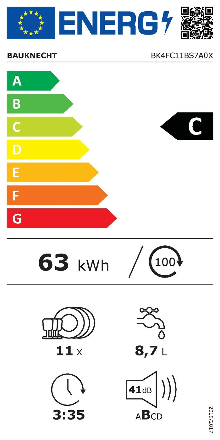 EU-Energielabel – Energieeffizienzklasse C