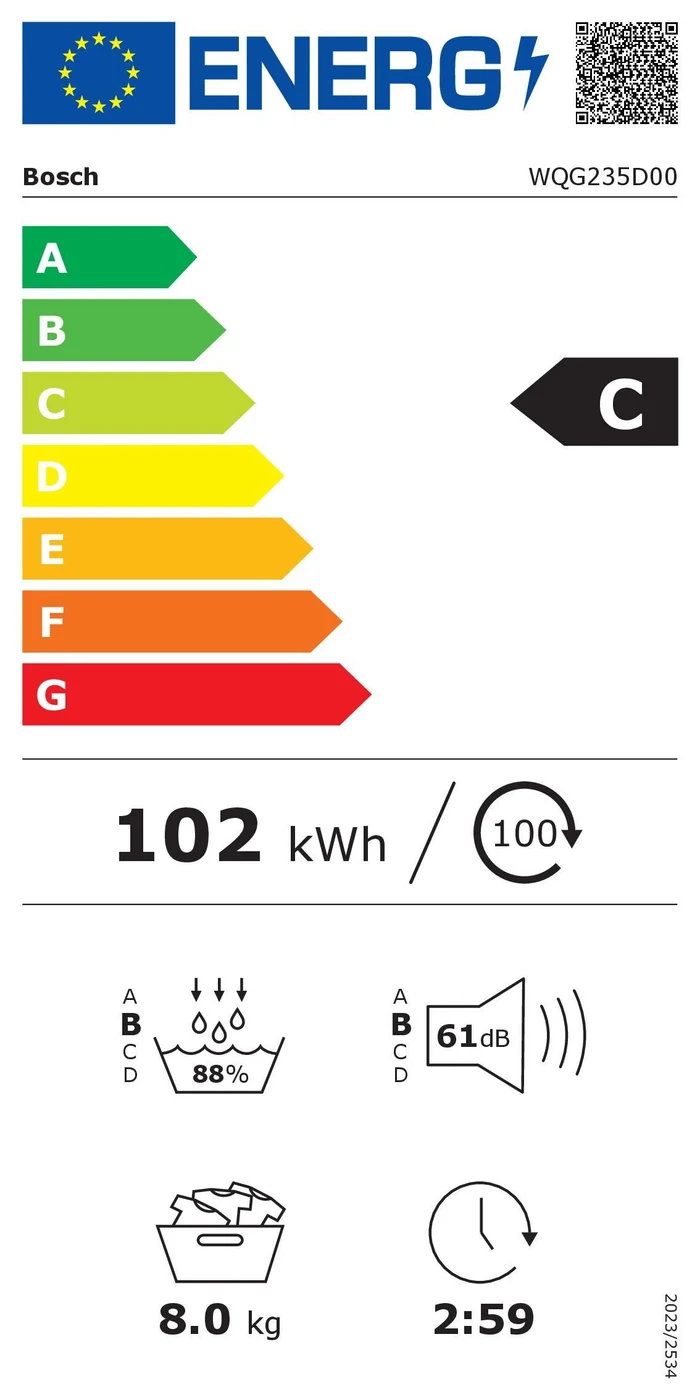 EU-Energielabel – Energieeffizienzklasse C