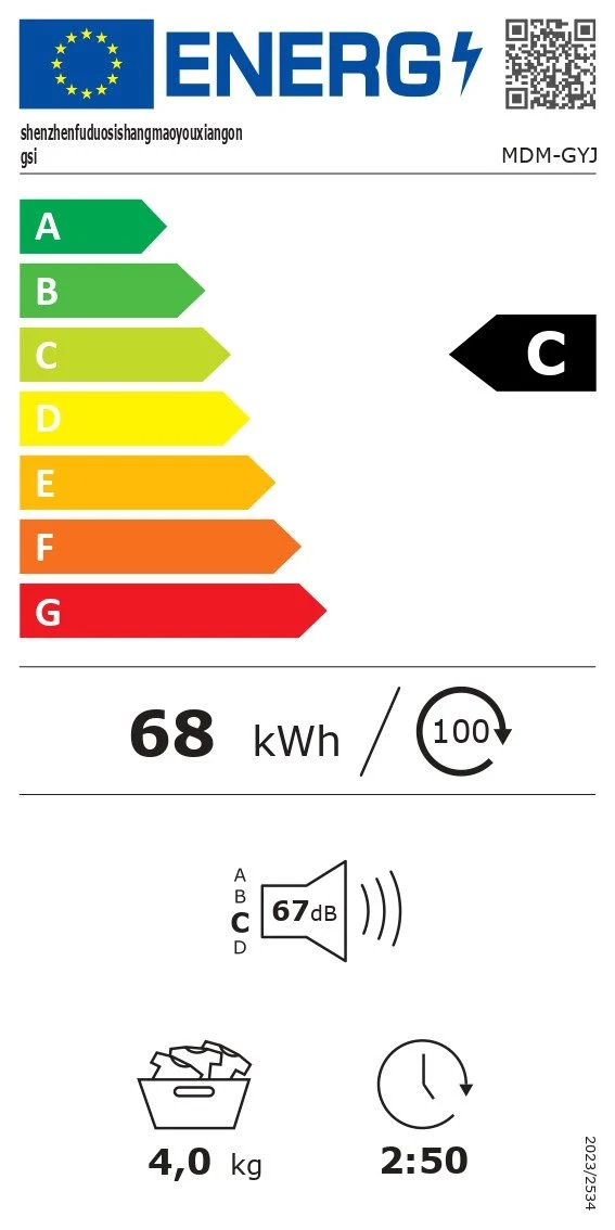 EU-Energielabel – Energieeffizienzklasse C