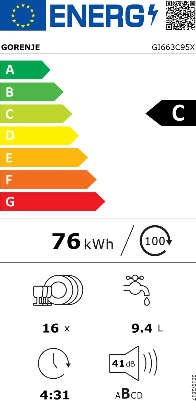 EU-Energielabel – Energieeffizienzklasse C