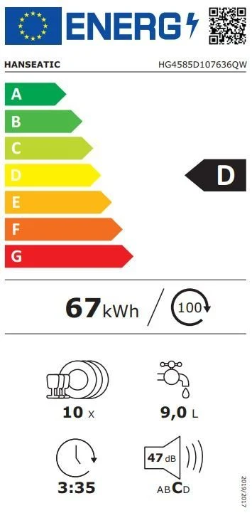 EU-Energielabel – Energieeffizienzklasse D