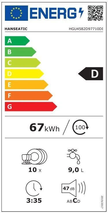 EU-Energielabel – Energieeffizienzklasse D