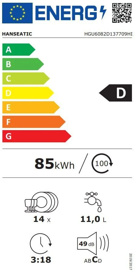 EU-Energielabel – Energieeffizienzklasse D