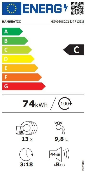 EU-Energielabel – Energieeffizienzklasse C