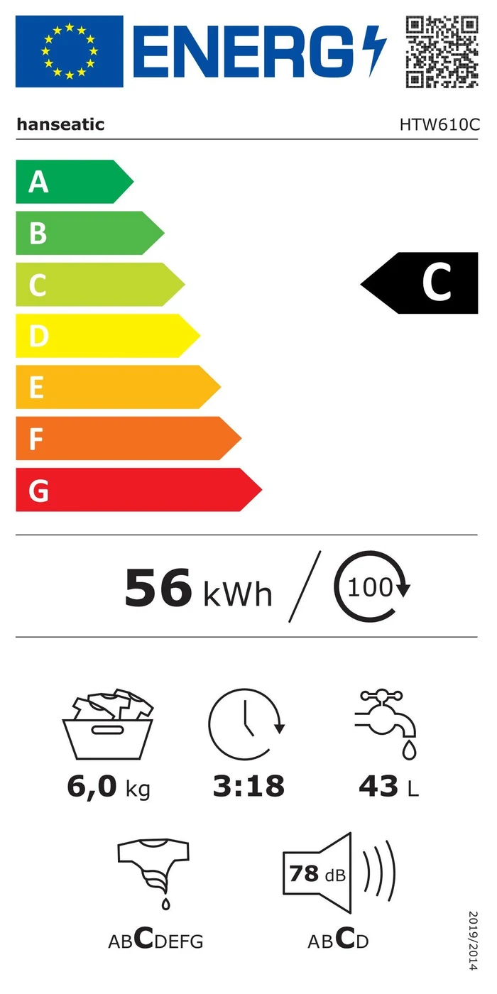 EU-Energielabel – Energieeffizienzklasse C