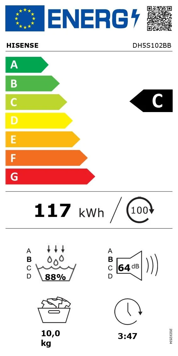 EU-Energielabel – Energieeffizienzklasse C