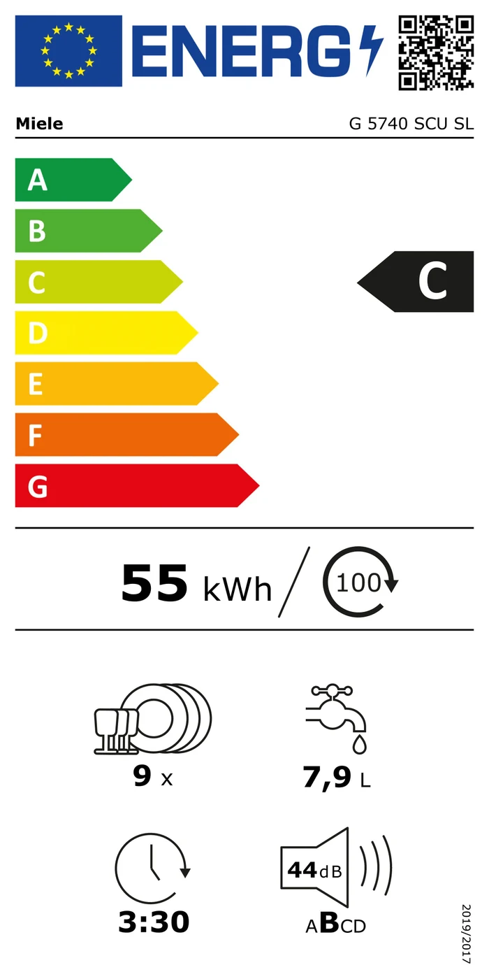 EU-Energielabel – Energieeffizienzklasse C
