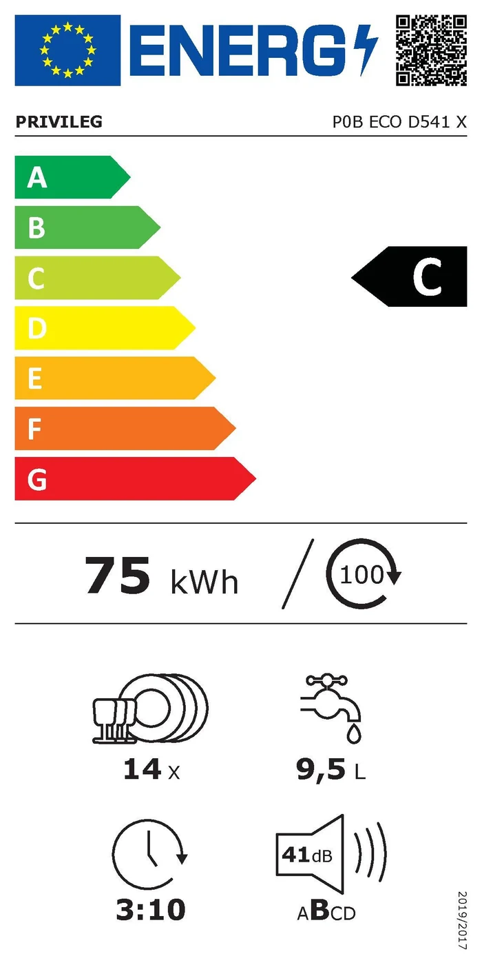 EU-Energielabel – Energieeffizienzklasse C