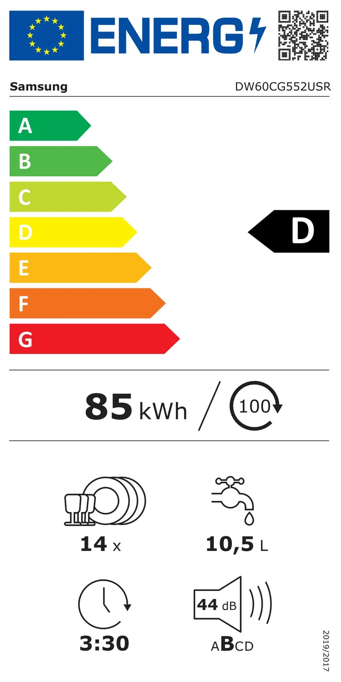 EU-Energielabel – Energieeffizienzklasse D