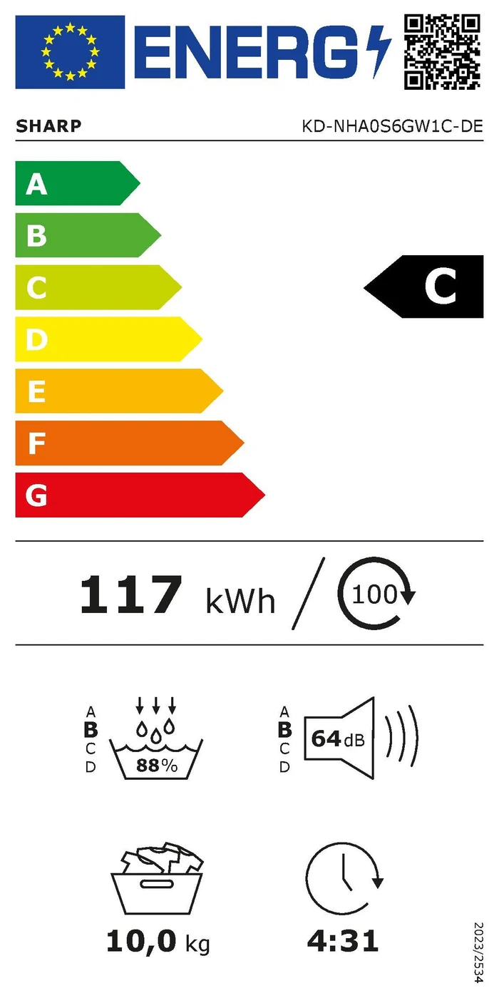 EU-Energielabel – Energieeffizienzklasse C