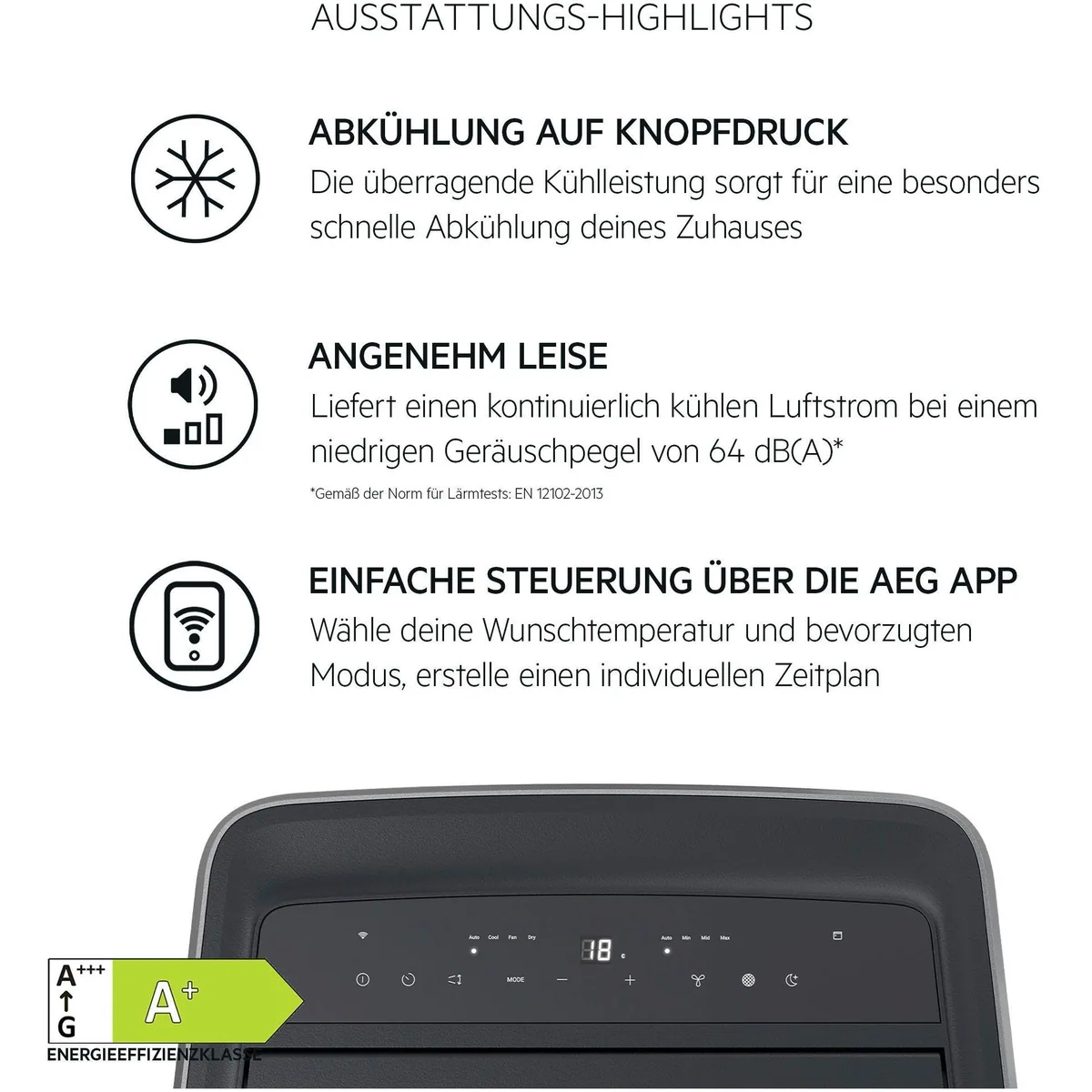AEG AXP26U339CW Klimagerät, 2600 W, für Räume bis 40 m² 5