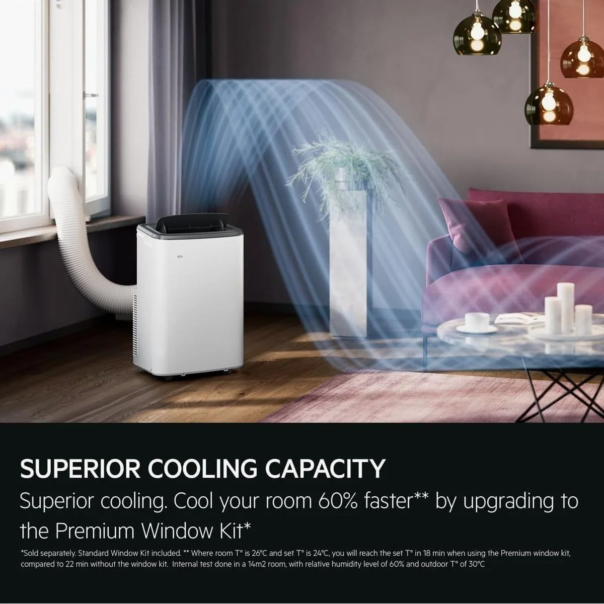 AEG AXP34U338CW Klimagerät, vielseitige Funktionen für Komfort — Kühlung, Heizung, Entfeuchtung 2