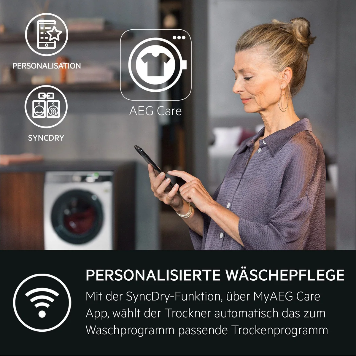 AEG Wärmepumpentrockner 9000 AbsoluteCare Plus TR9XW80880, SmartDry-Technologie, Energieeffizienz 3