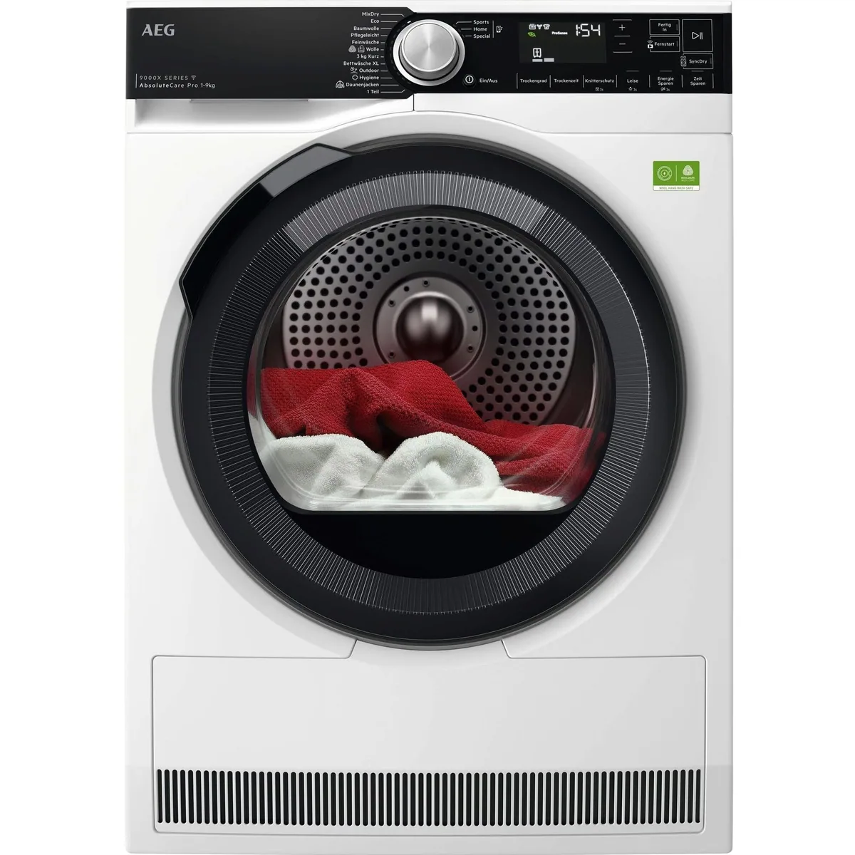 AEG Wärmepumpentrockner 9000 AbsoluteCare Plus TR9XW80890, energieeffizient, leise, schonende Trocknung
