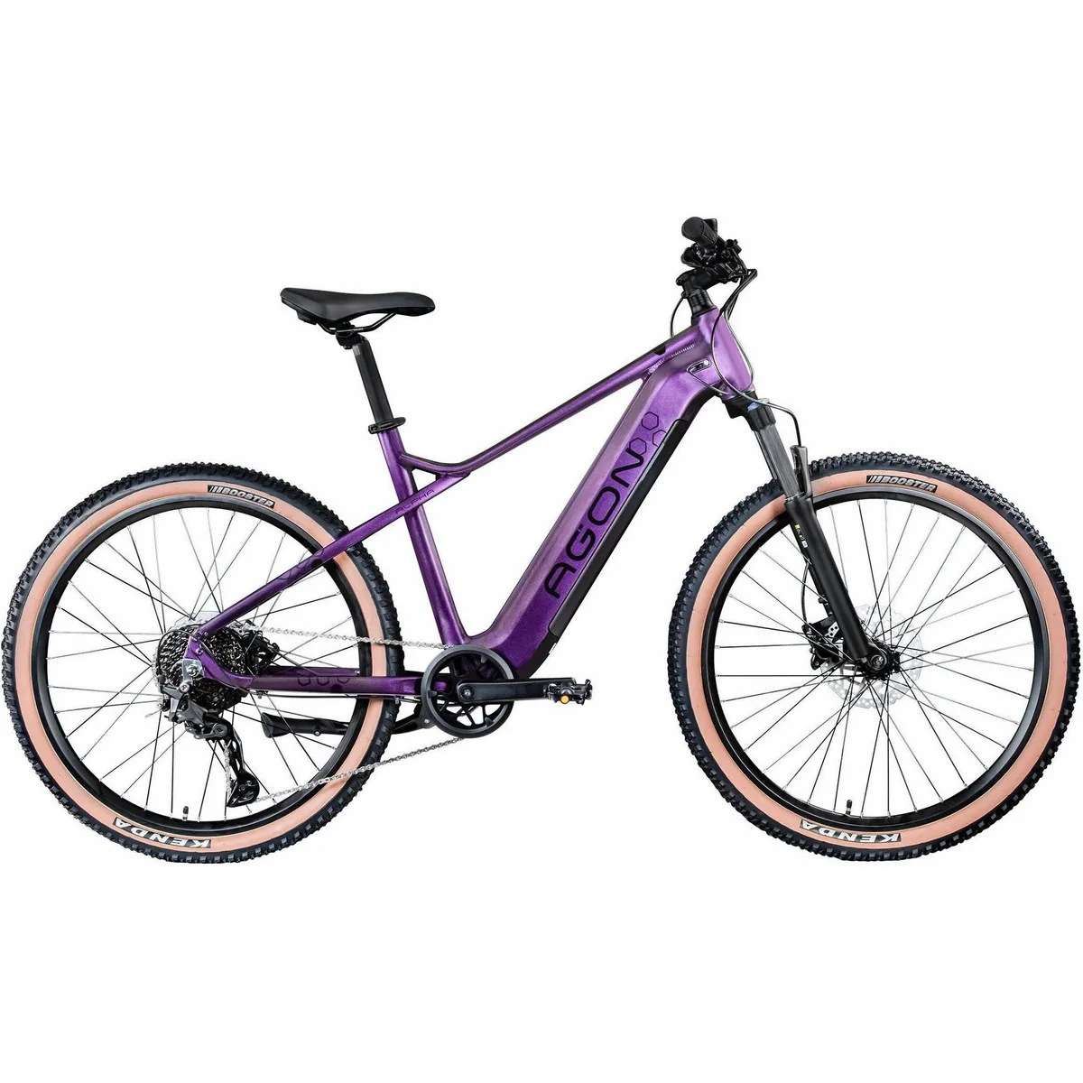 Agon E-Bike Mountainbike Alpha, 10 Gang Shimano Deore, leistungsstarker Heckmotor, 540 Wh Akku