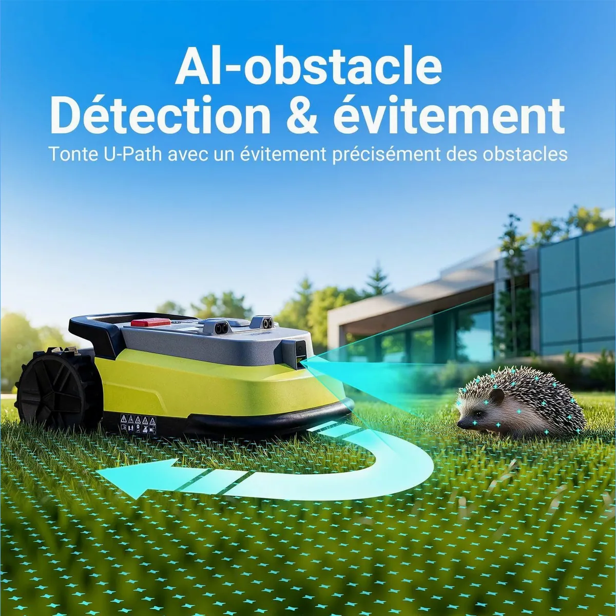 AIRROBO Rasenmähroboter NetRTK+Vision, ohne Begrenzungskabel, für 1000 m² Rasenfläche 5