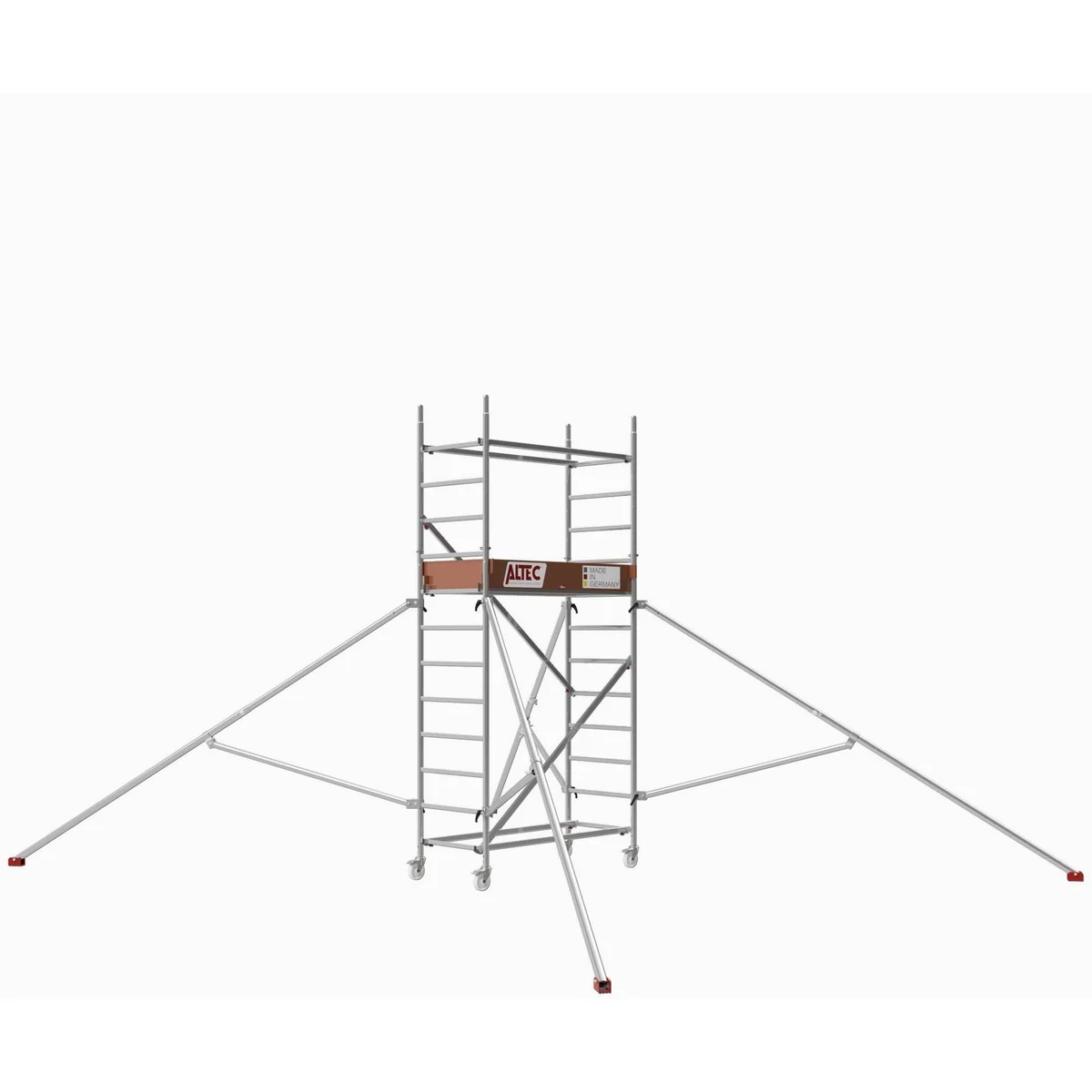ALTEC Aluminium Fahrgerüst Rollfix 2.0, werkzeugfreie Montage, TÜV geprüft, maximale Arbeitshöhe 10 Meter