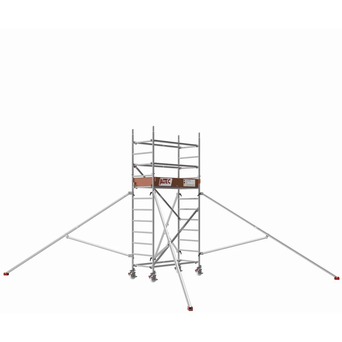 ALTEC Aluminium Fahrgerüst Rollfix 2.0, werkzeuglose Montage, TÜV geprüft, max. Arbeitshöhe 10 m