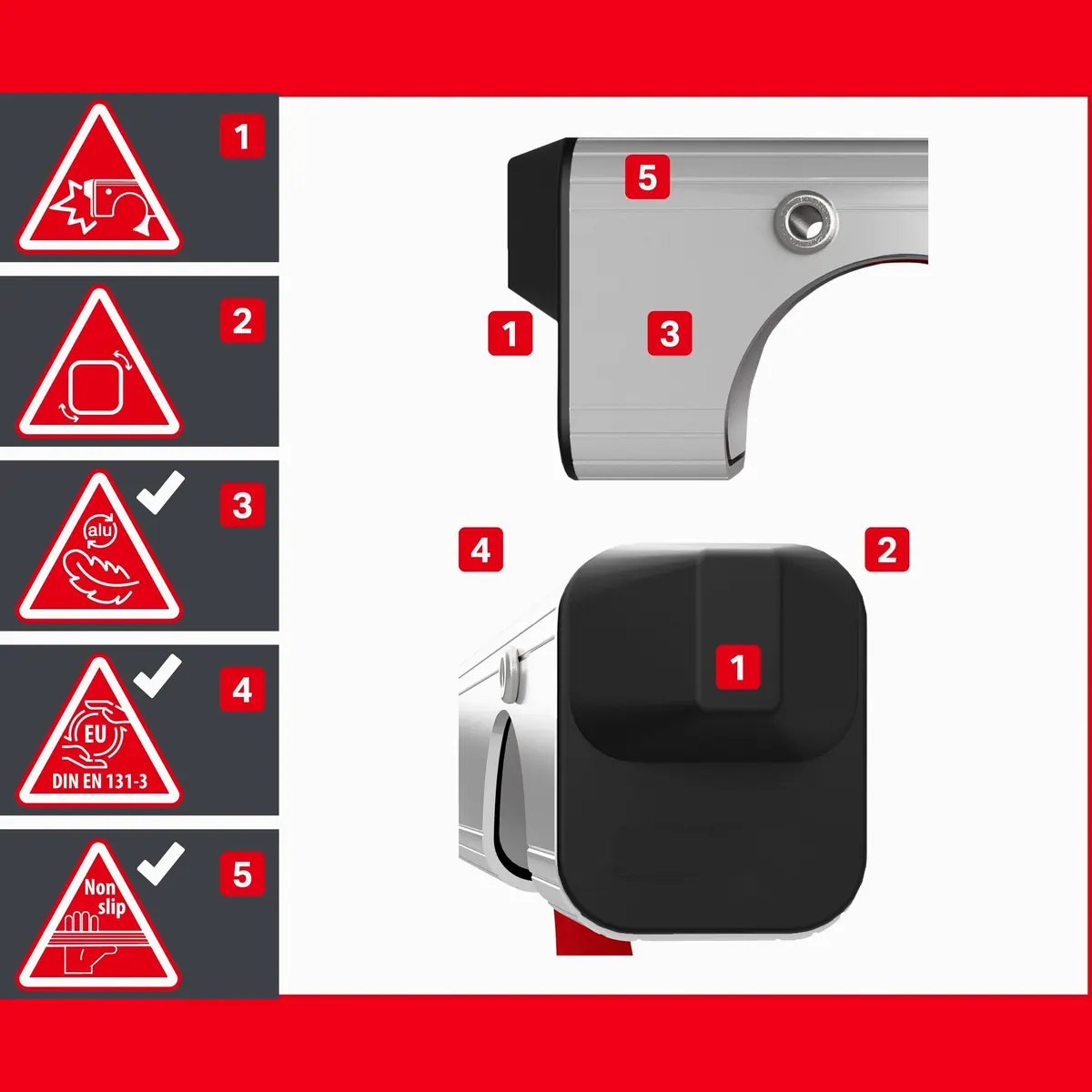 ALTEC Aluminium Klappgerüst AluKlik, höhenverstellbar bis 14m, ohne Werkzeug aufbaubar 2