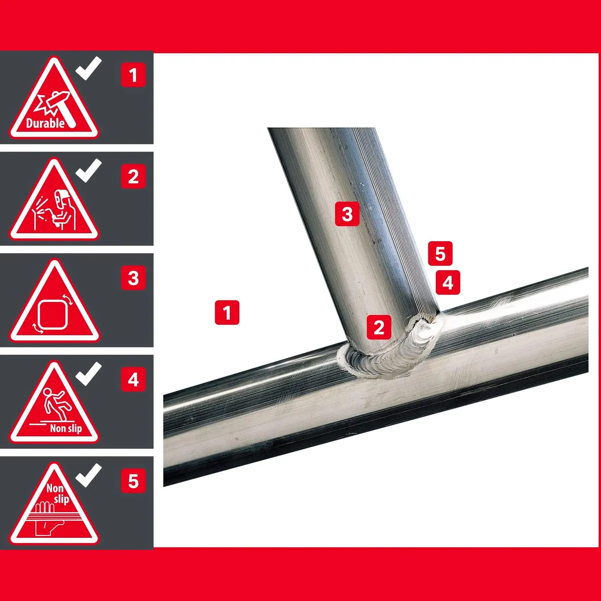 ALTEC Aluminium Klappgerüst AluKlik, höhenverstellbar bis 14m, ohne Werkzeug aufbaubar 4