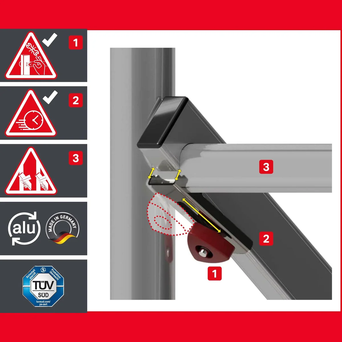 ALTEC Aluminium Fahrgerüst Rollfix 2.0, TÜV geprüft, maximale Arbeitshöhe 10 Meter 4