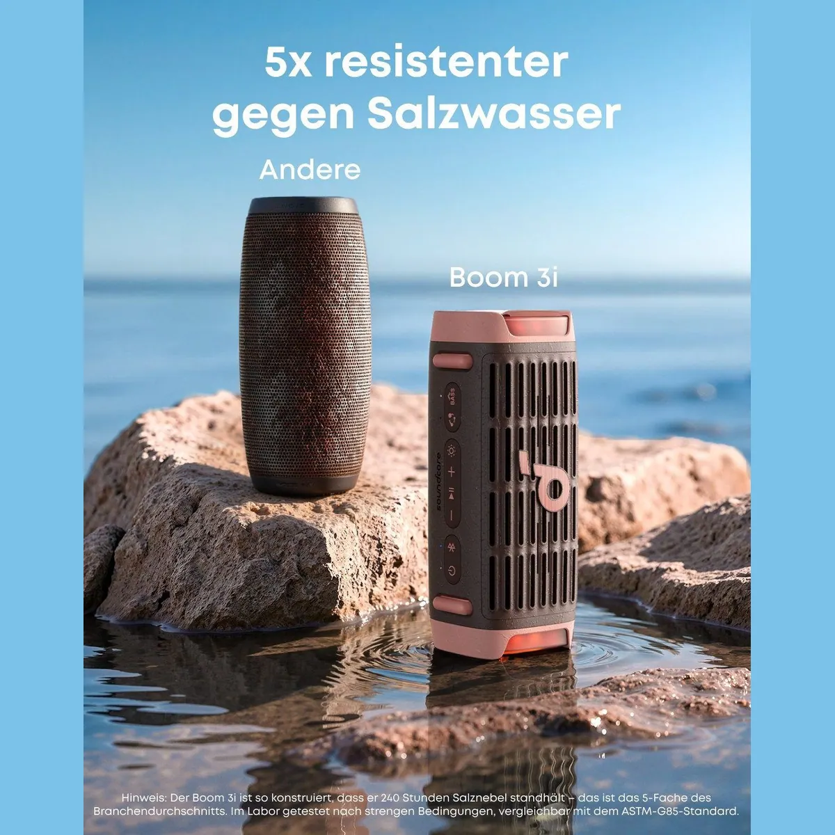 Anker soundcore Boom 3i Lautsprecher, wasserdicht, 50W BassUp, 16h Spielzeit 5