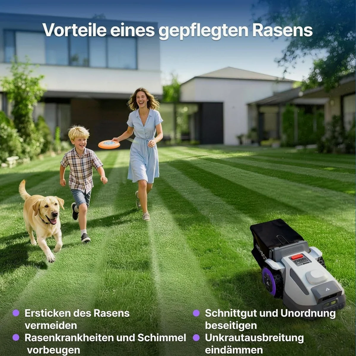 ANTHBOT N8 Mähroboter, 4-in-1 System, Auto-Entleerung, bis 1500 m² 2
