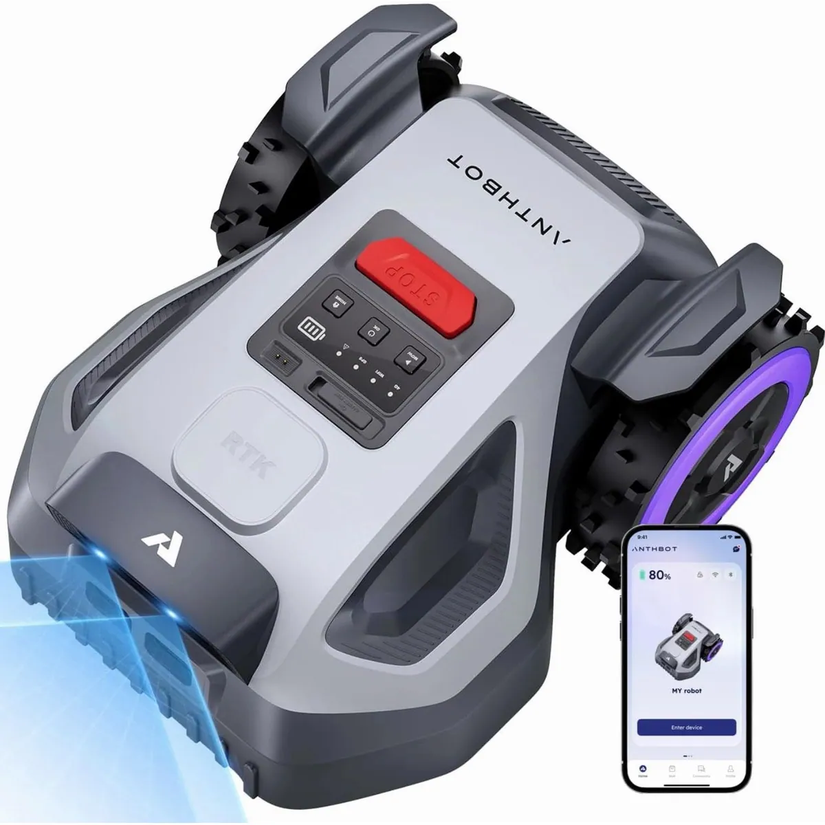 ANTHBOT M5 Rasenmähroboter, RTK-Navigation, KI-Hindernisvermeidung — bis 700 m², 4G-Modul, aktiver Tierschutz