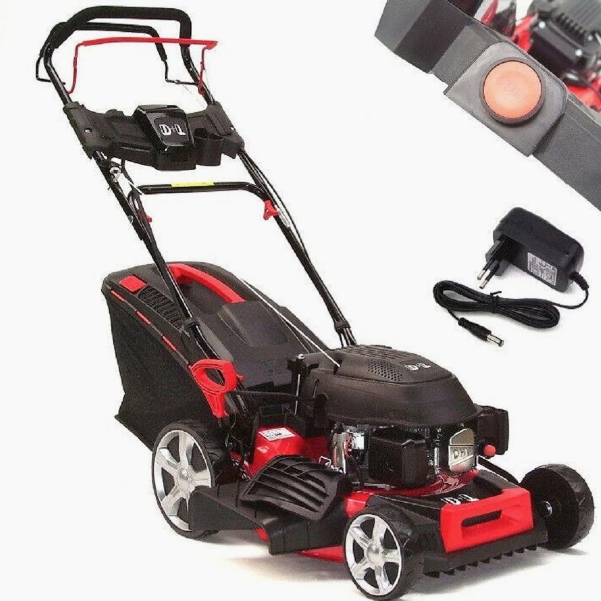 Apex Benzinrasenmäher 460 mm, Radantrieb, Elektro-Start — 4-in-1 Funktionalität