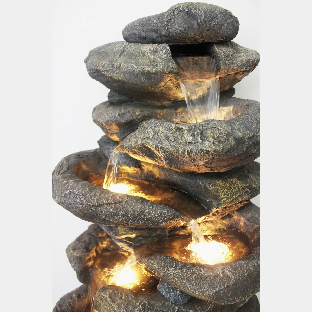 Arnusa Gartenbrunnen BK902, imposante Fels-Optik, LED-Beleuchtung, 100 cm Höhe 4
