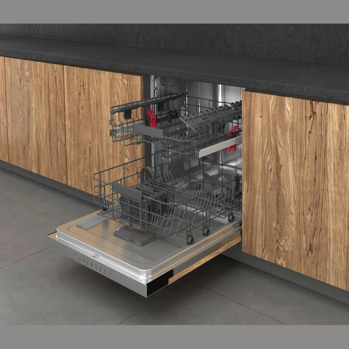 BAUKNECHT OBBC ECOSTAR 5320, teilintegrierbarer Geschirrspüler, 14 Maßgedecke, Eco-Technologie 5