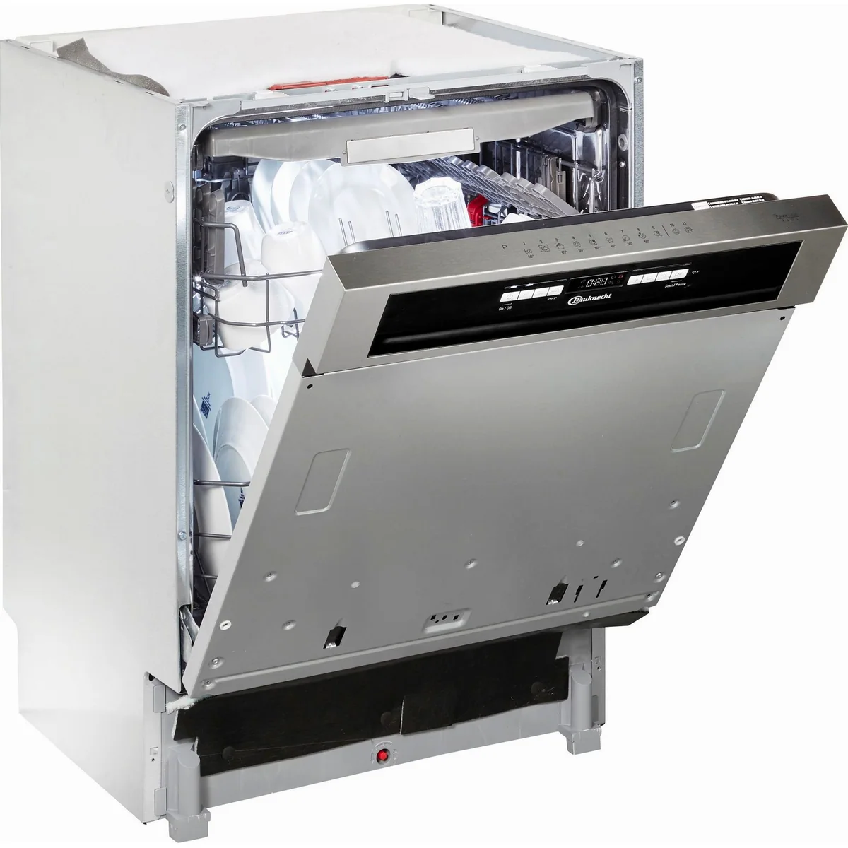 BAUKNECHT OBBC Ecosilent 7540, teilintegrierbarer Geschirrspüler, 14 Maßgedecke, Besteckschublade 4