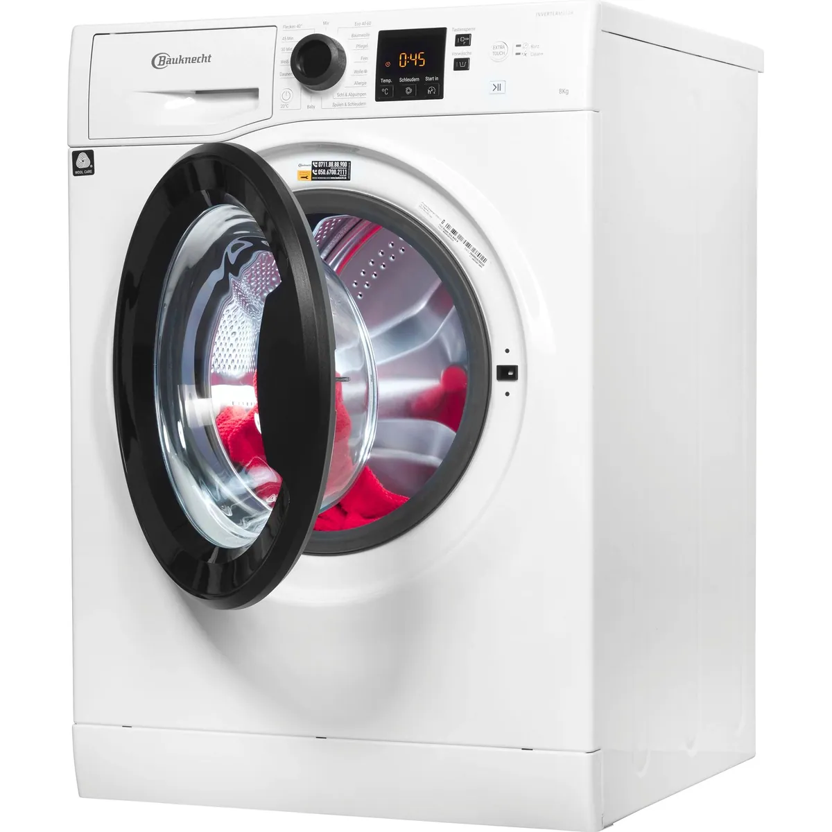 BAUKNECHT Super Eco 845 A, 8 kg, 1400 U/min, Kurzprogramm 45 Minuten 3