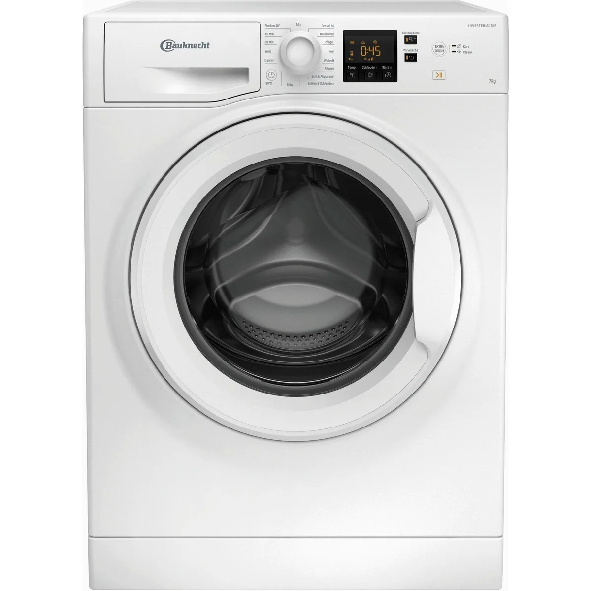 BAUKNECHT WBP 714A Waschmaschine, 7 kg, 1400 U/min, Kurzprogramm 45' — effizient, leise, benutzerfreundlich