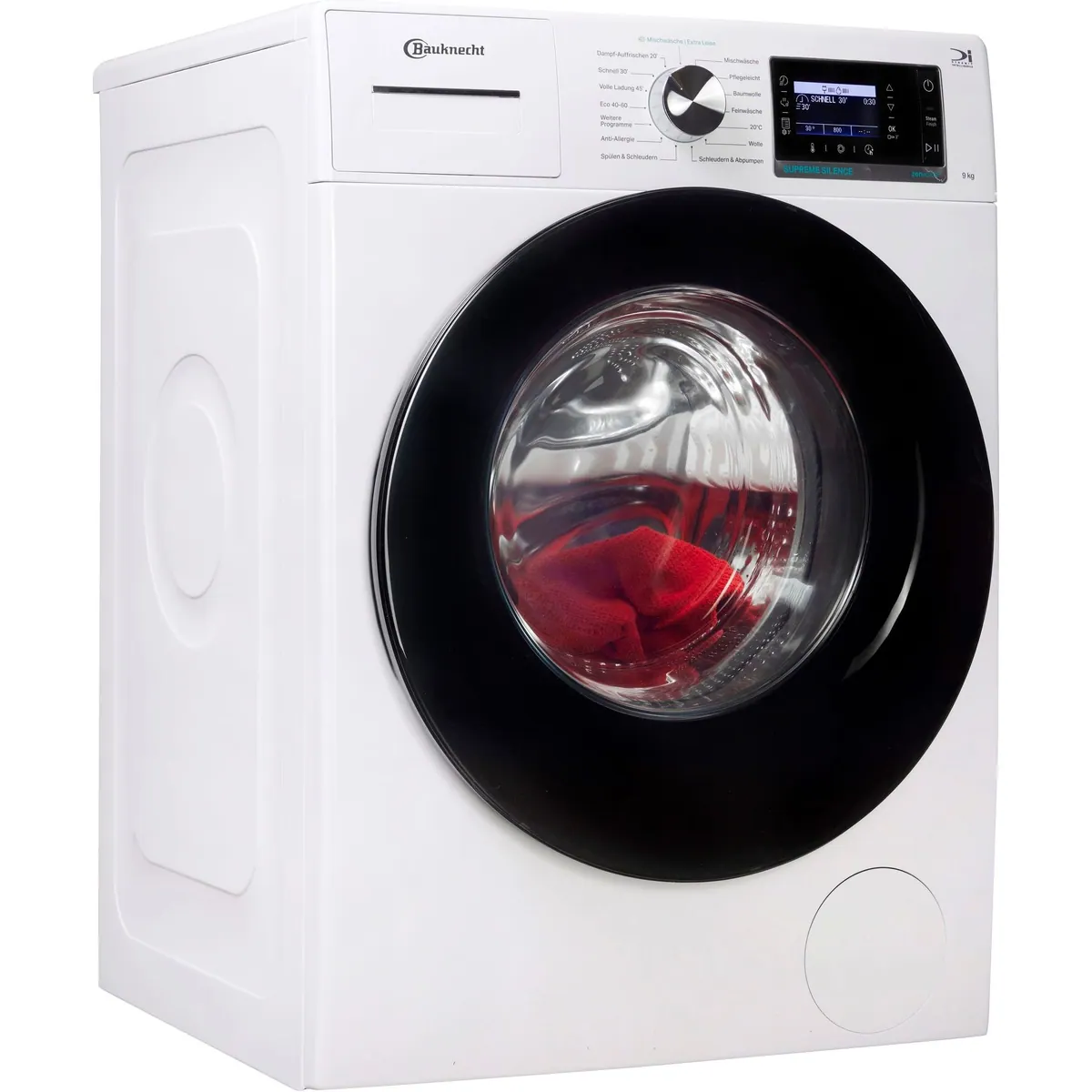 BAUKNECHT B6R 98E SILENCE DE, 9 kg, 1400 U/min, Dampfprogramm, Vollwasserschutz