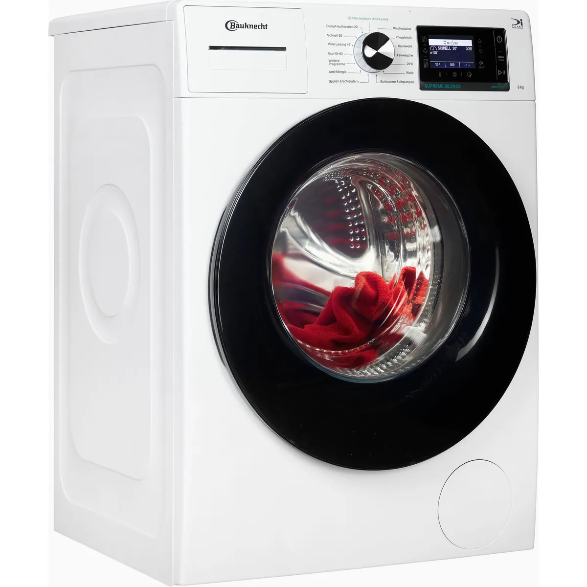 BAUKNECHT B6R 88E SILENCE DE, 8 kg, 1400 U/min, Dampfprogramm, leise, Vollwasserschutz