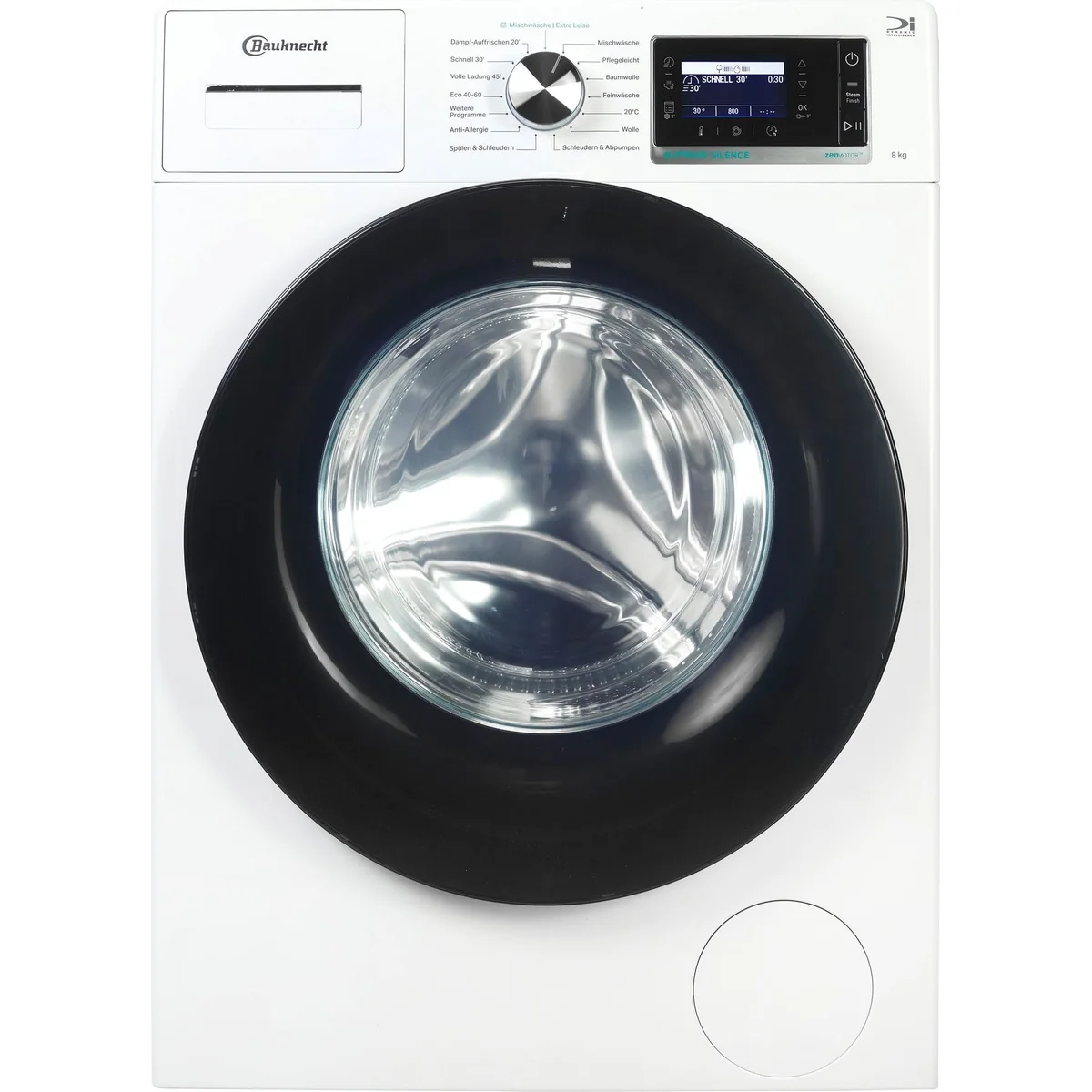 BAUKNECHT B6R 88E SILENCE DE, 8 kg, 1400 U/min, Dampfprogramm, leise, Vollwasserschutz 3
