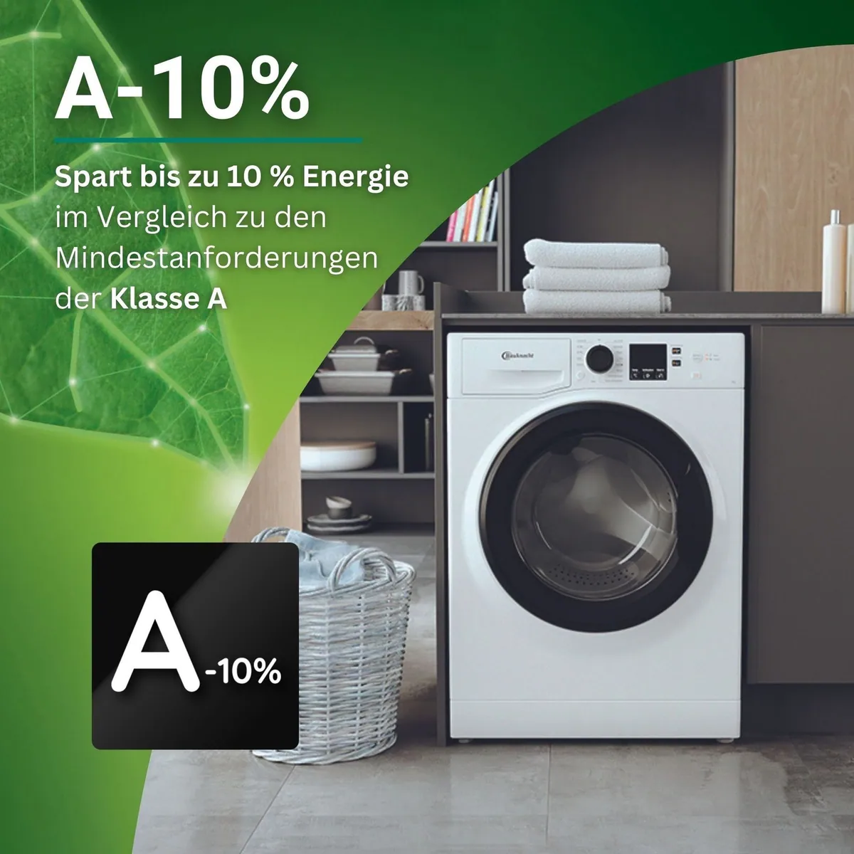 BAUKNECHT Super Eco 948 A Waschmaschine, 9 kg, 1400 U/min, 4 Jahre Garantie 2
