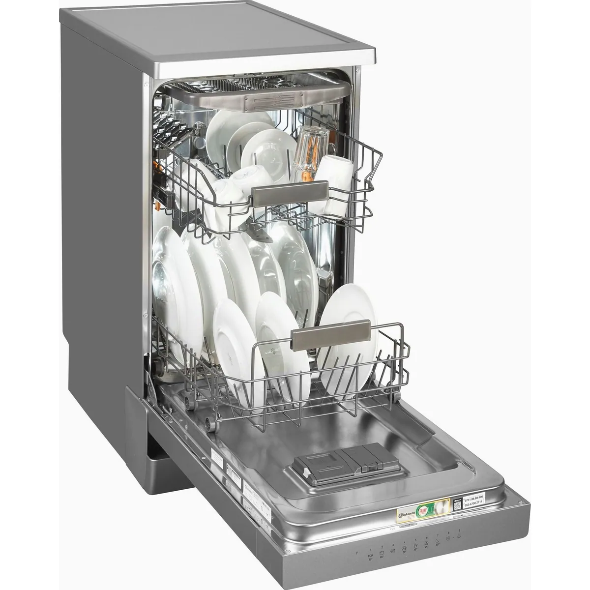 BAUKNECHT BK4FC11BS7A0X Standgeschirrspüler, 11 Maßgedecke, besteckschublade, zusätzlicher Besteckkorb 4