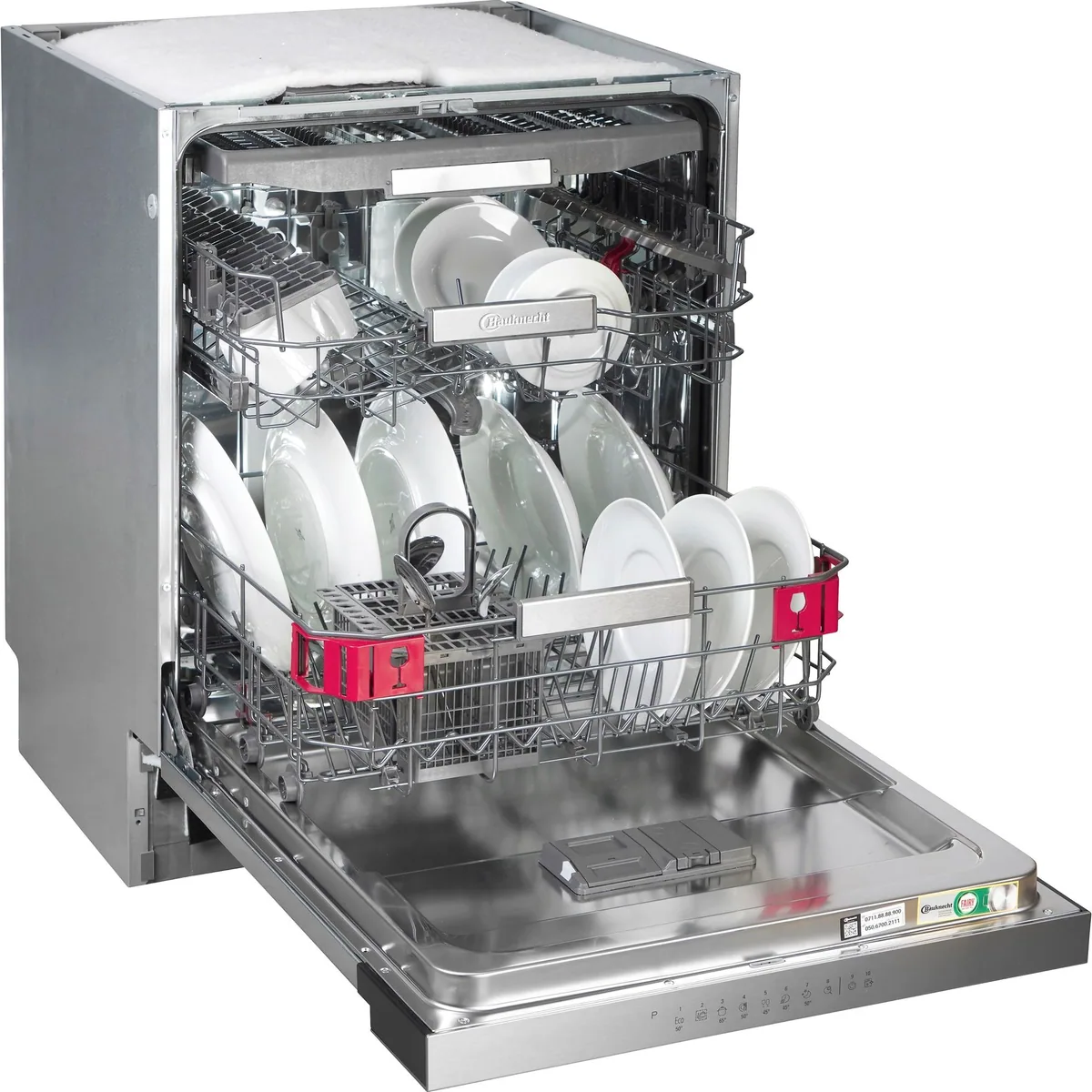 BAUKNECHT OBBC Ecosilent 9760, teilintegrierbarer Geschirrspüler, 14 Maßgedecke, 9,5 l Wasserverbrauch 4