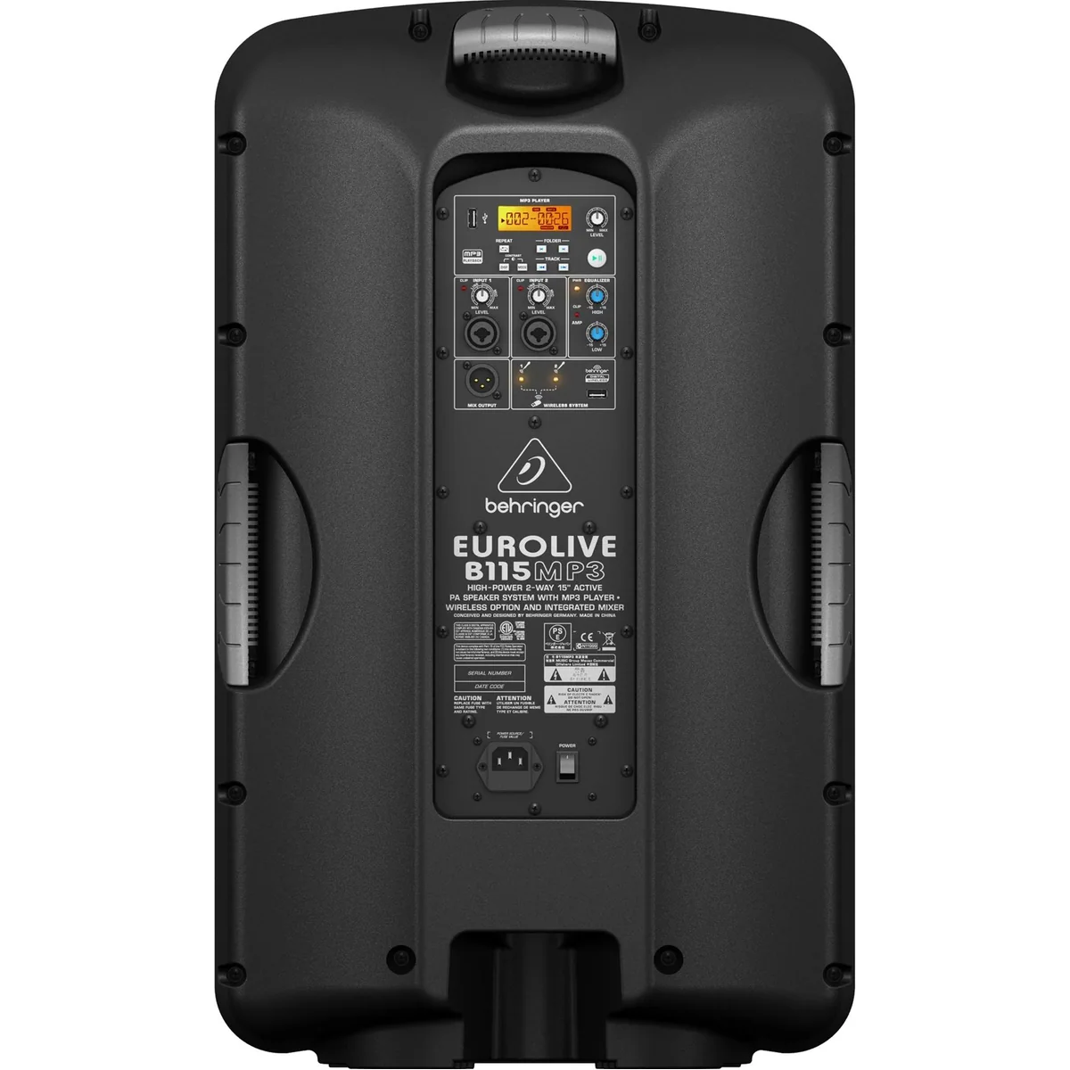 Behringer B115MP3 Aktiver PA-Lautsprecher, 1000 Watt Leistung, MP3-Player integriert 3