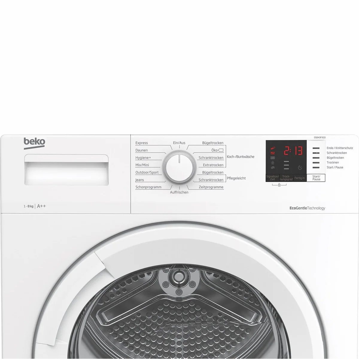 BEKO DS843F3G0 Wärmepumpentrockner, 15 Programme, Aquawave-Schontrommel 3