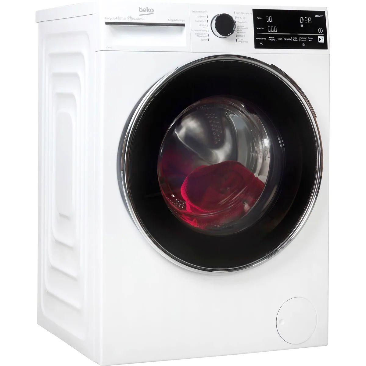 BEKO B5WFT78410W Waschmaschine, 8 kg, 1400 U/min, Dampffunktion
