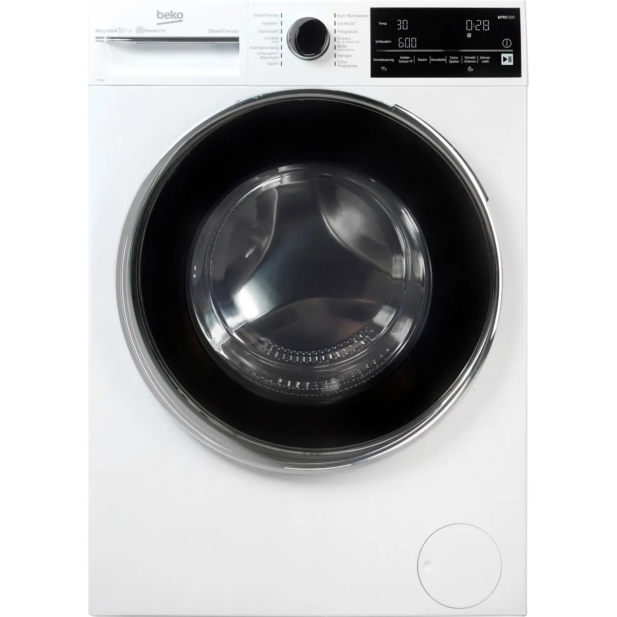 BEKO B5WFT78410W Waschmaschine, 8 kg, 1400 U/min, Dampffunktion 5