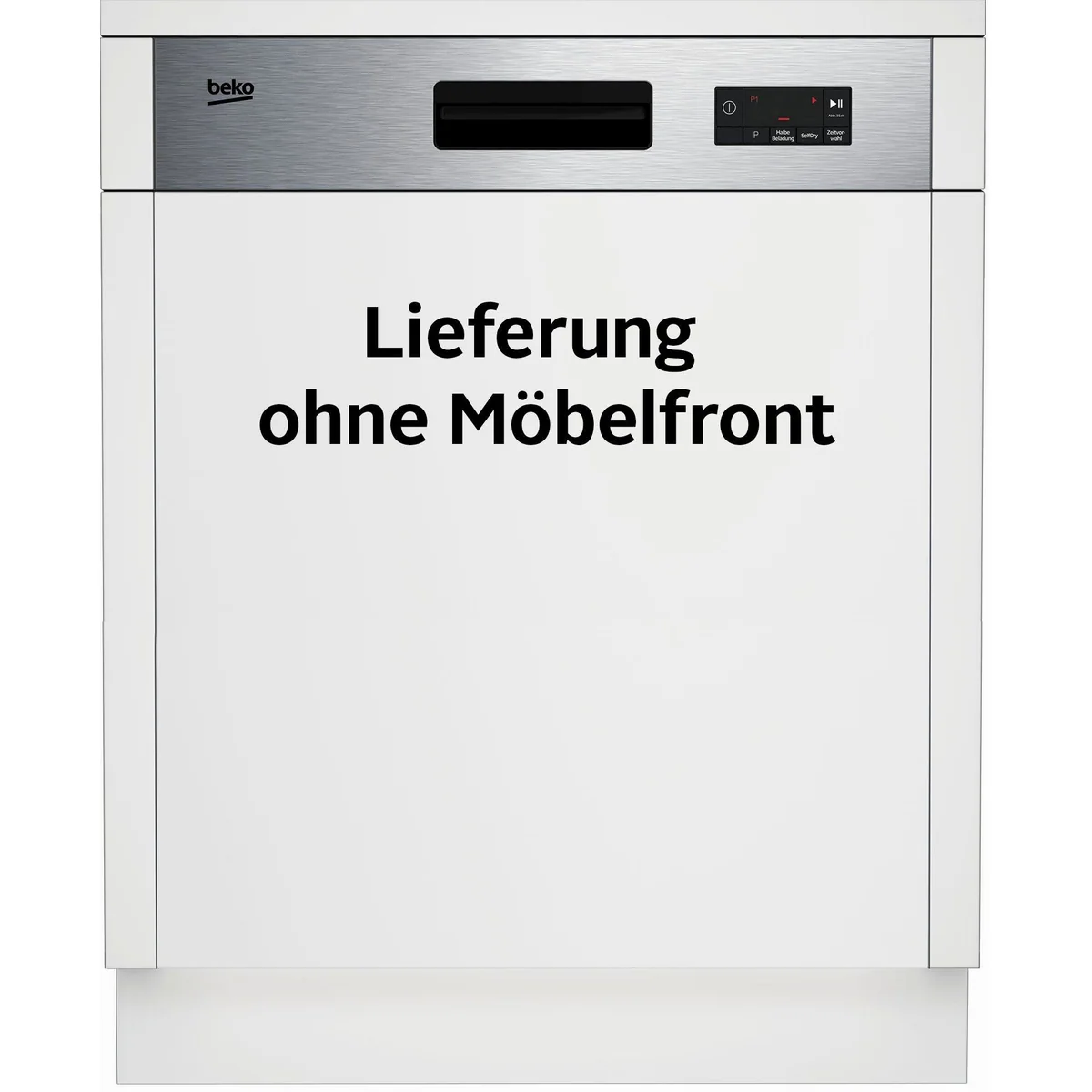 BEKO BDSN15O30X, teilintegrierbarer Geschirrspüler, 14 Maßgedecke, hocheinbaufähig, SelfDry