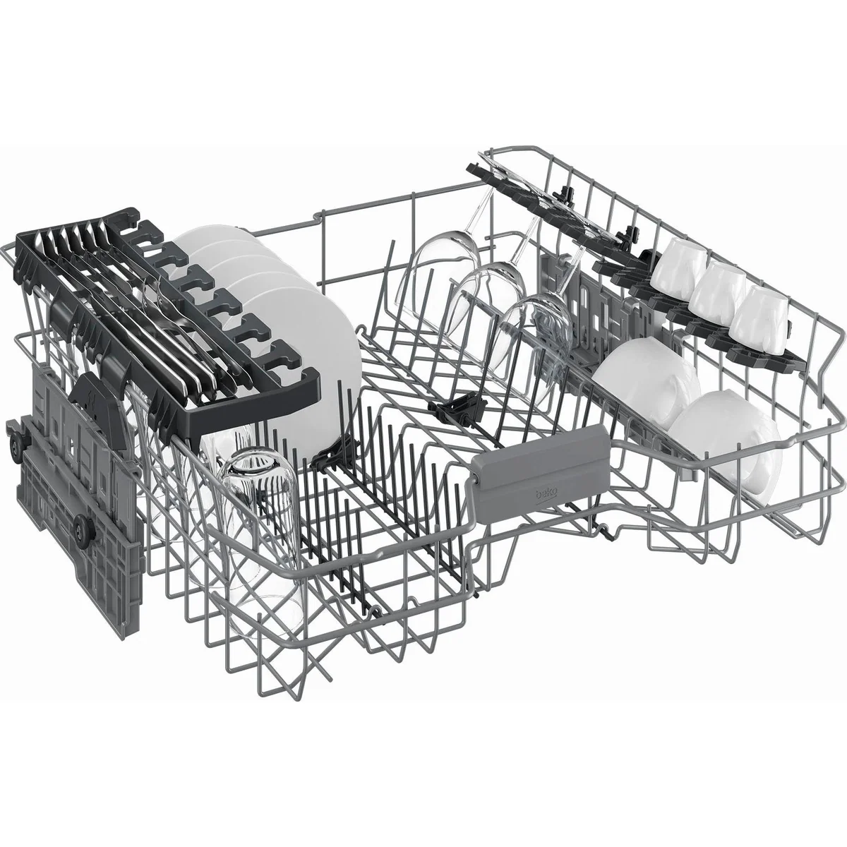 BEKO BDSN15O30X, teilintegrierbarer Geschirrspüler, 14 Maßgedecke, hocheinbaufähig, SelfDry 5