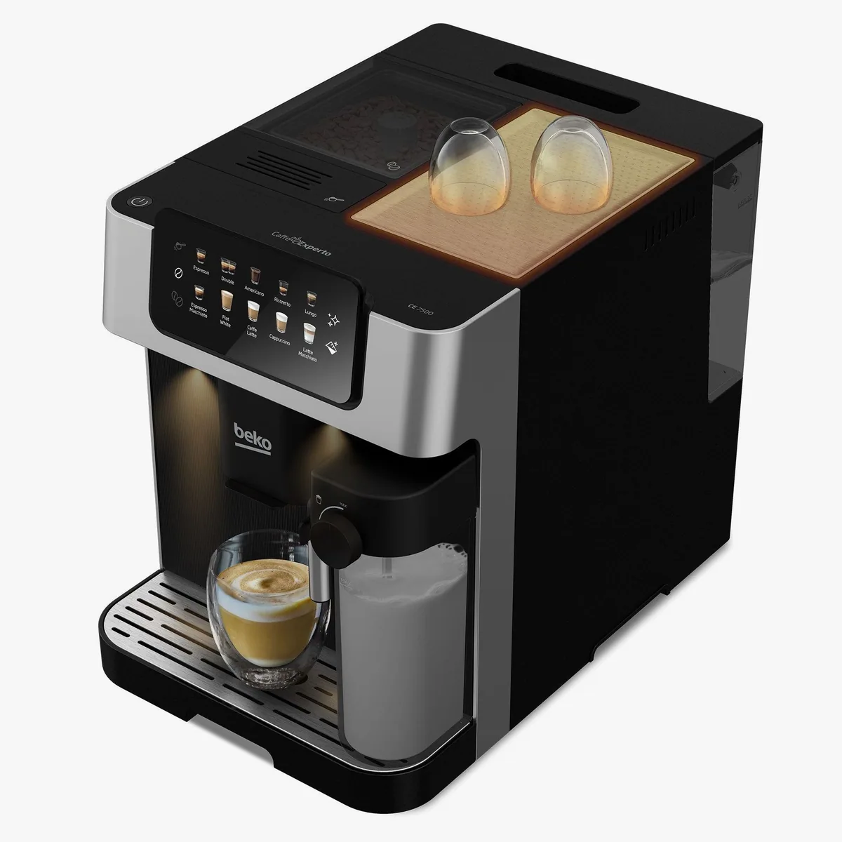 BEKO CEG 7304 X Kaffeevollautomat, Zweifachdüse mit Beleuchtung, Automatische Reinigung 3