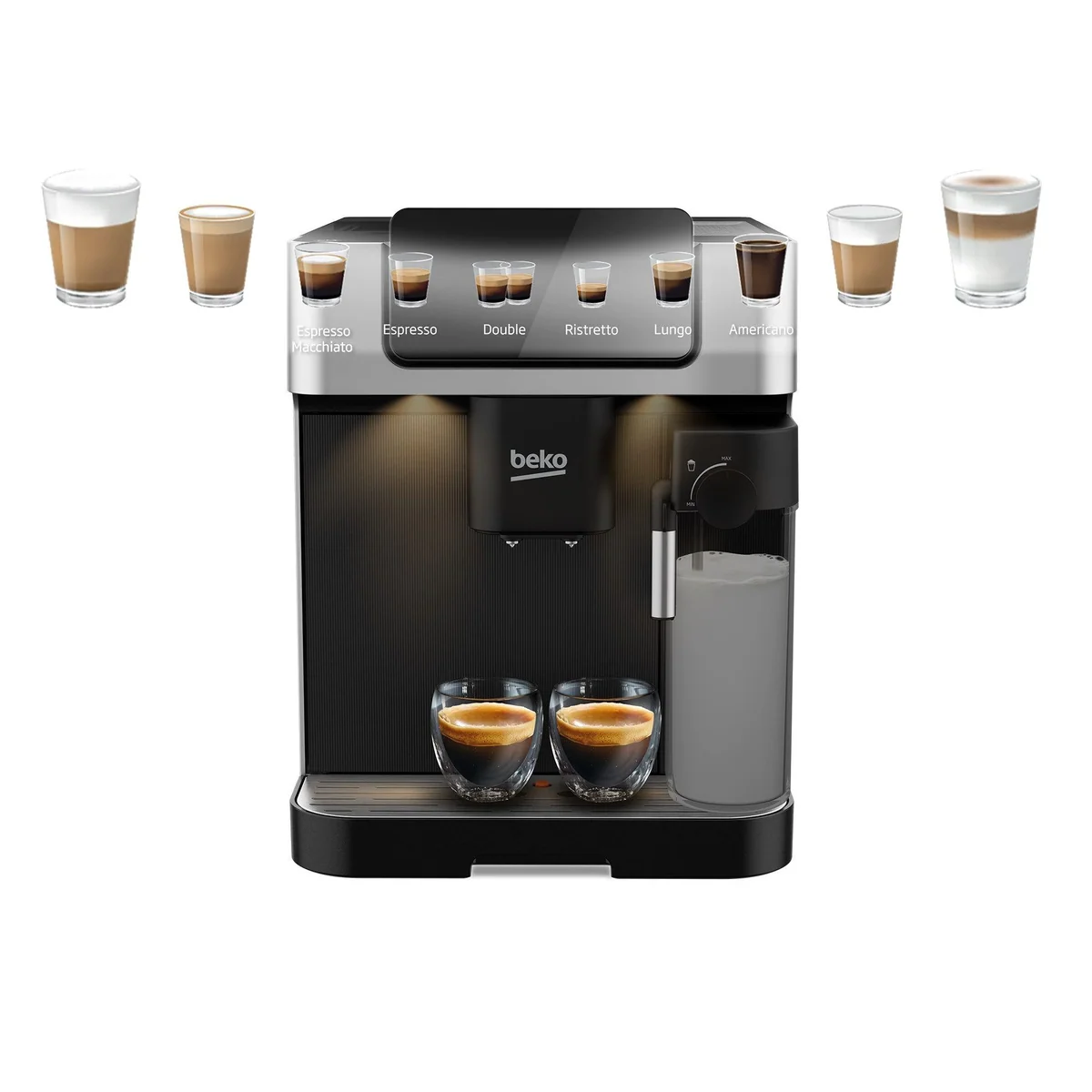 BEKO CEG 7304 X Kaffeevollautomat, Zweifachdüse mit Beleuchtung, Automatische Reinigung 4